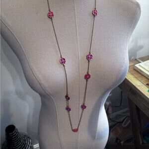 Authentic Kate Spade Long Flutter Floral Necklace with matching earrings